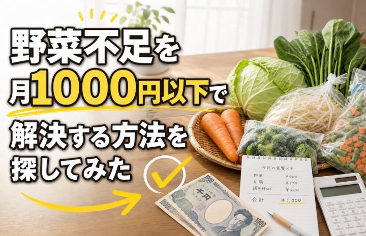 野菜不足を月1000円以下で解決する方法を探してみた