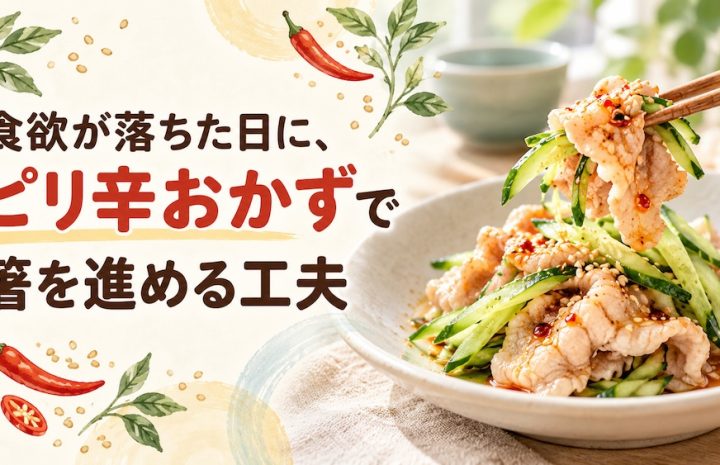 食欲が落ちた日に、ピリ辛おかずで箸を進める工夫